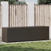 Baule da Giardino in Polyrattan 200x50x60 cm Marrone