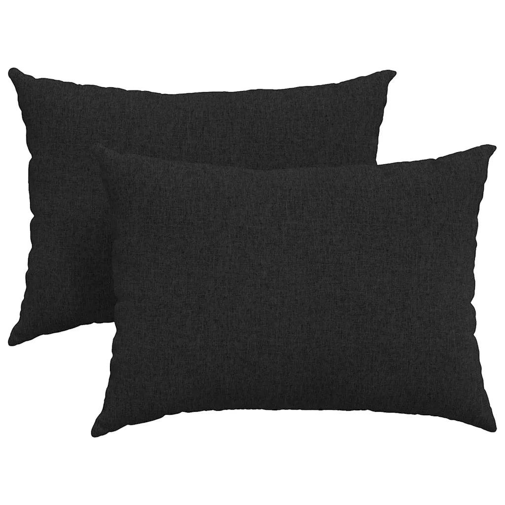 Cuscini da Divano 2 pz-Set di 2 Cuscini per Sofa Nero 70 x 50 cm Tessuto 201265