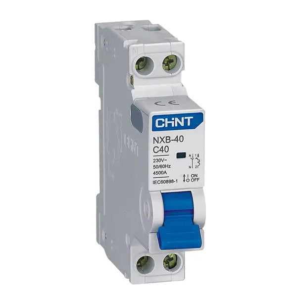 Chint Interruttore Magnetotermico MCB NXB-40 1P+N 10A Curva C 4,5kA