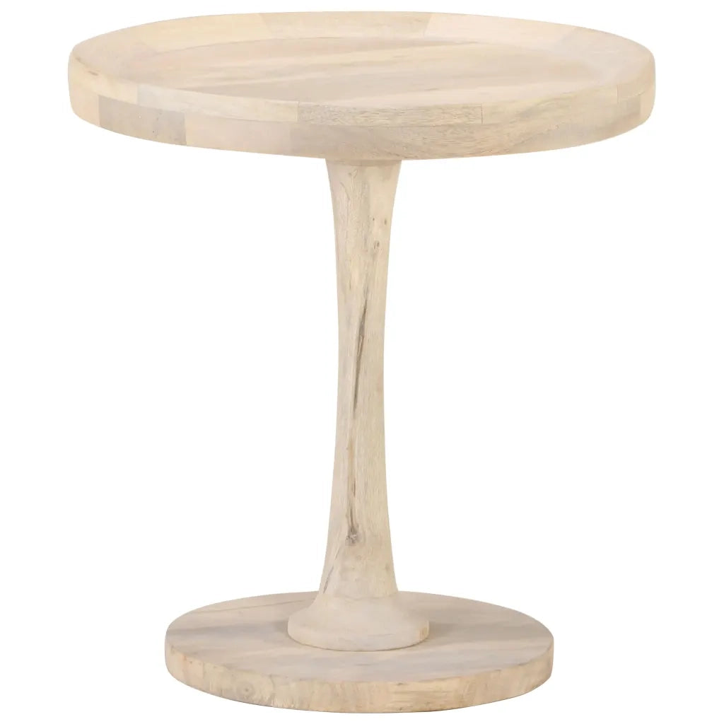 Tavolino | Tavolo laterale di Servizio ?50x55 cm in Legno Massello di Mango