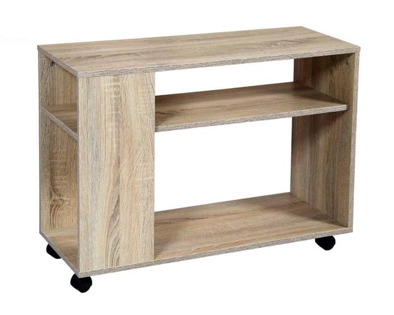 GAIA MOBILETTO IN LEGNO CON RUOTE 80 X 30 X 56 CM IN COLORE ROVERE