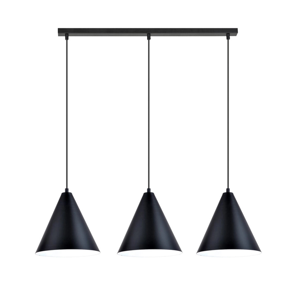 Lampadario a sospensione Rebel nero/bianco 3xE27 Emibig