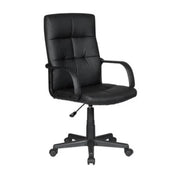POLTRONA UFFICIO CORNELL IN PVC NERA 64X62X94,5-104,5CM