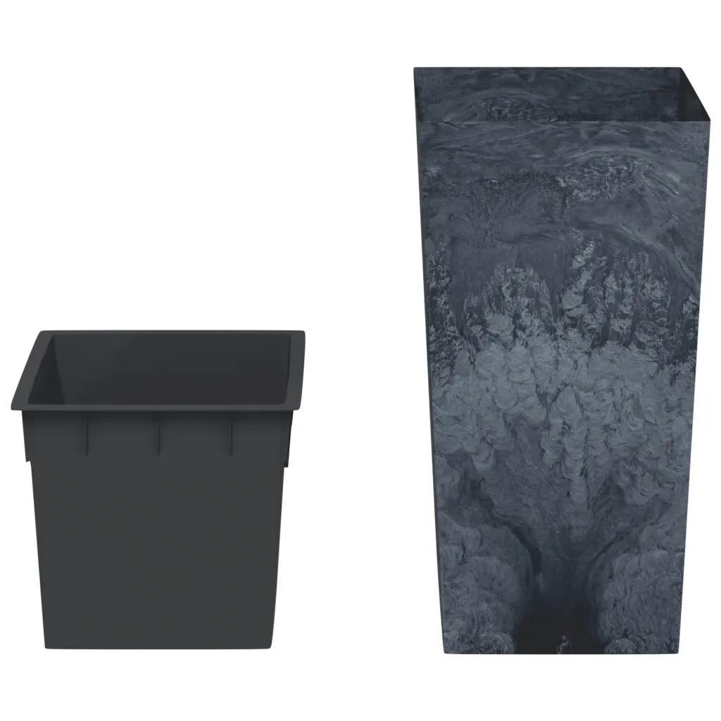 Fioriera | Cassetta per fiori | Vaso con Interno Rimovibile Antracite 21/49 L PP Cemento