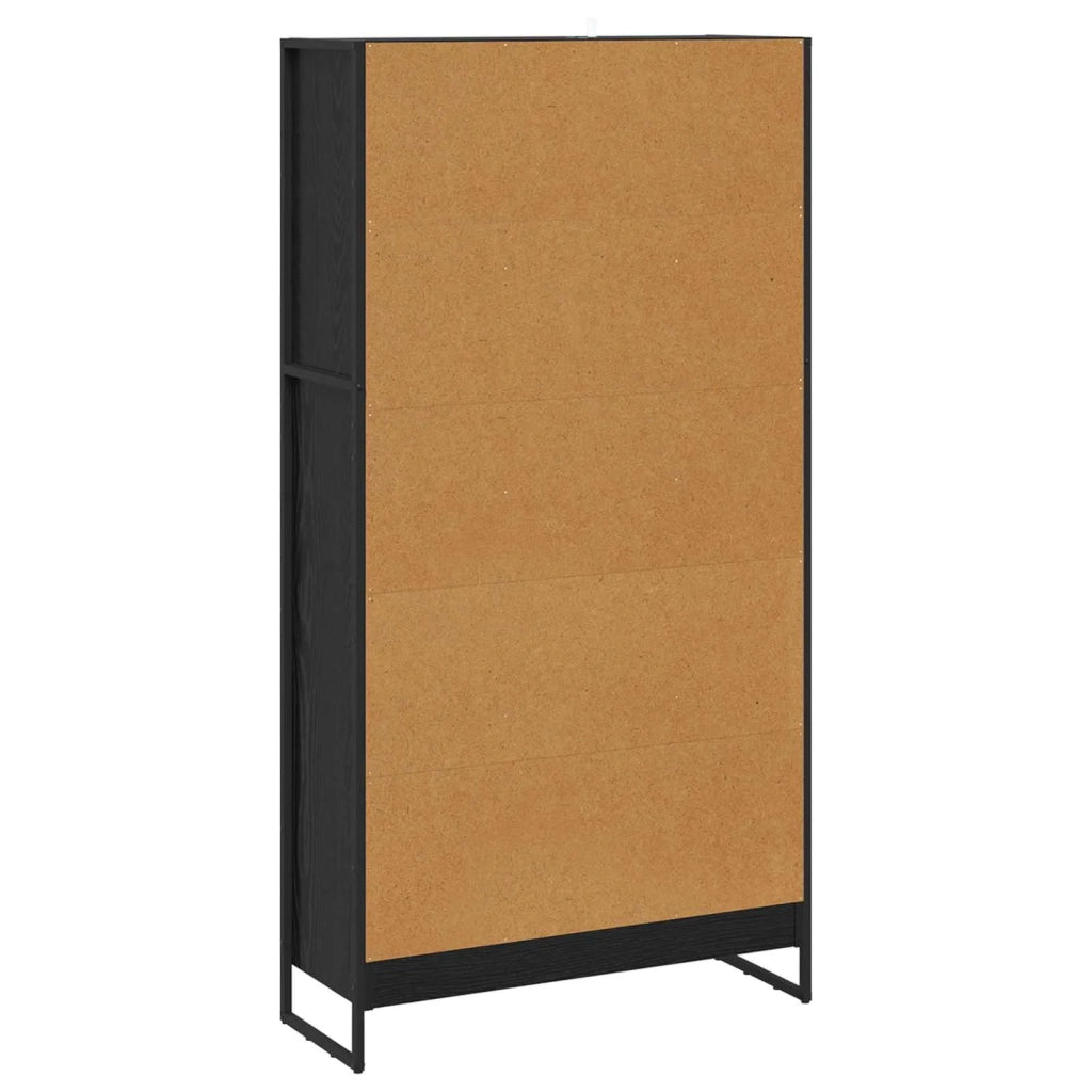 Armadio per Libri 2 pcs Rovere Nero 80 x 30 x 155 cm 3403004