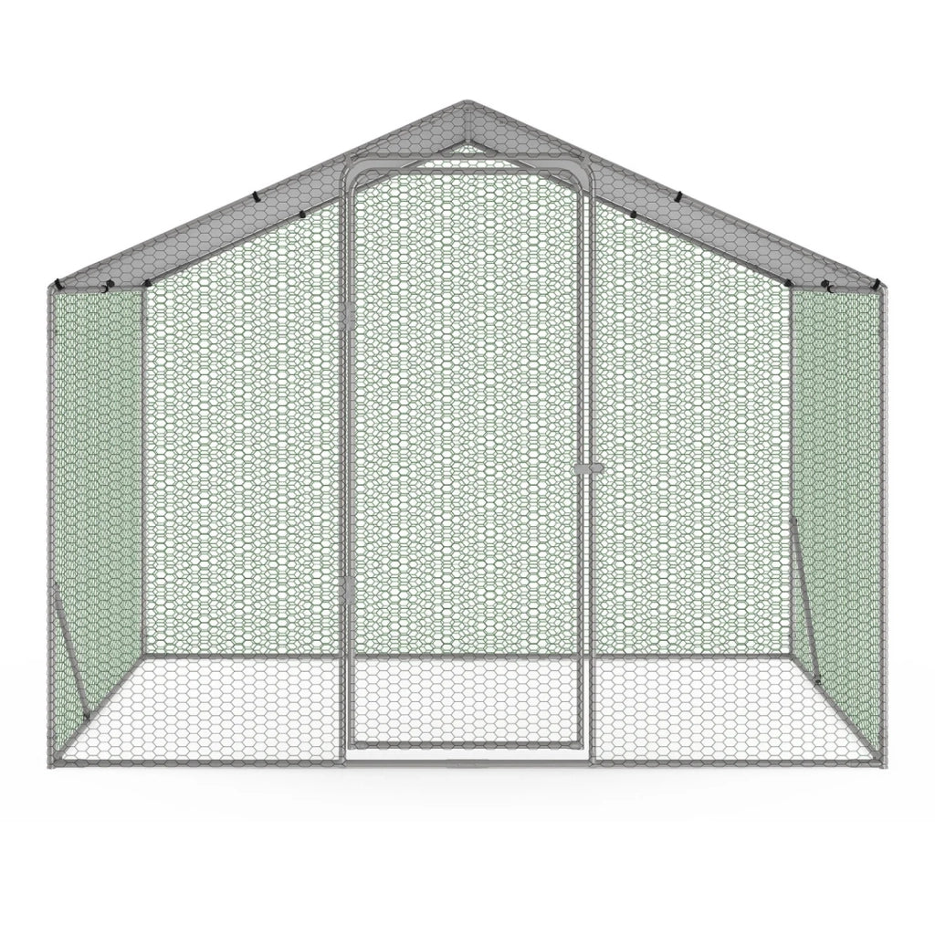 IDMarket - Recinzione per pollaio 3 m² rete metallica 2,20x1,4 M acciaio zincato