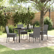 Set da Pranzo per Giardino 5 pcs Grigio