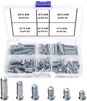 Kit di viti M6.3 euro a testa sottile con testa a croce per mobili, 80 pezzi, per cassetti della cucina e per sospensioni