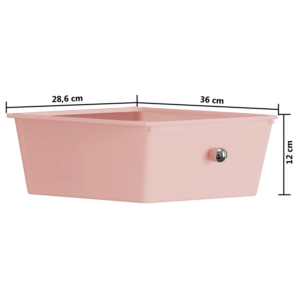 Carrello Portaoggetti Mobile con 4 Cassetti Rosa in Plastica CFW9564200