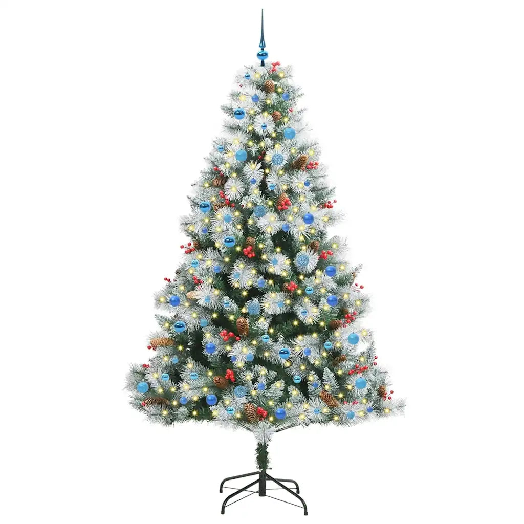 Albero di Natale artificiale Verde e bianco 240 cm 3395204