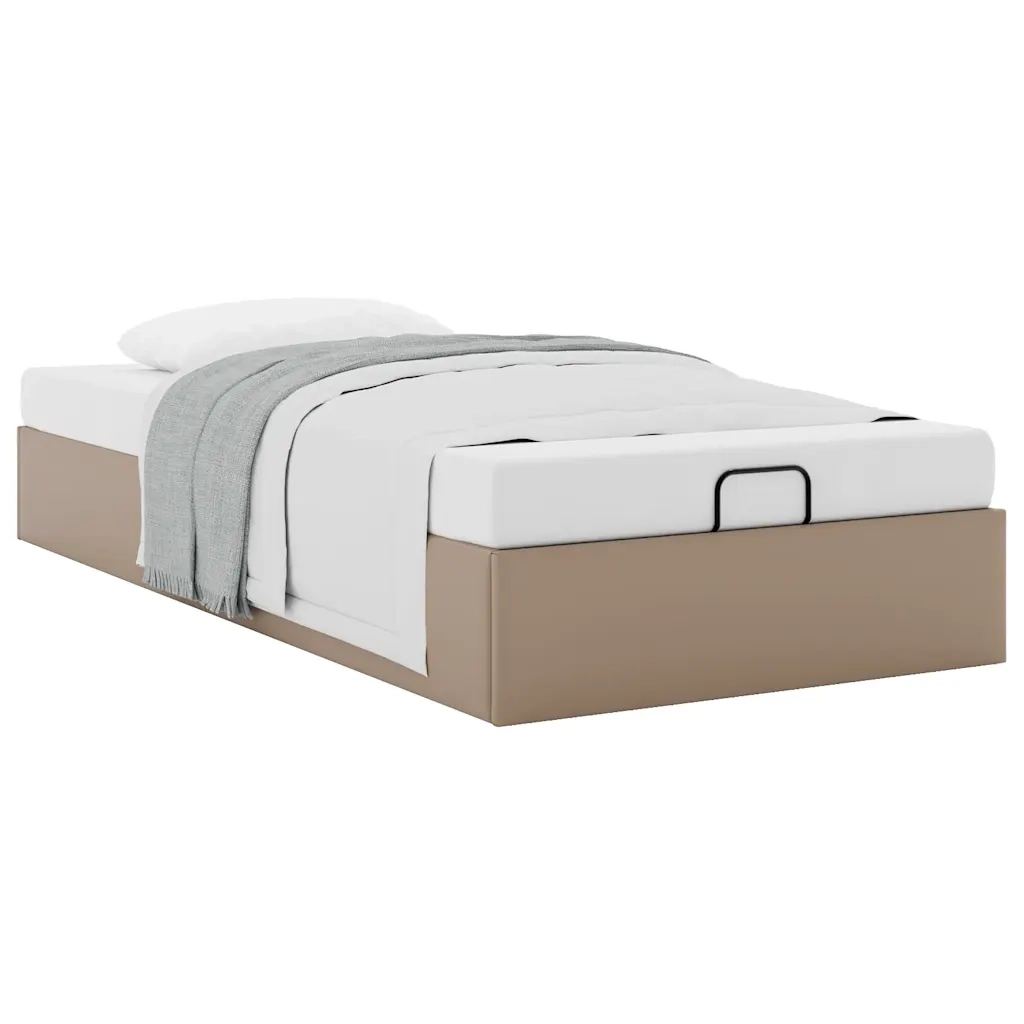 Struttura Letto Pouf senza Materasso-Giroletto con contenitore 90x200 cm Similpelle