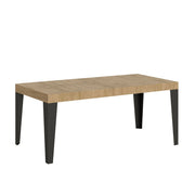 Tavolo allungabile 90x90/246 cm Flaris Premium Quercia Natura telaio Antracite