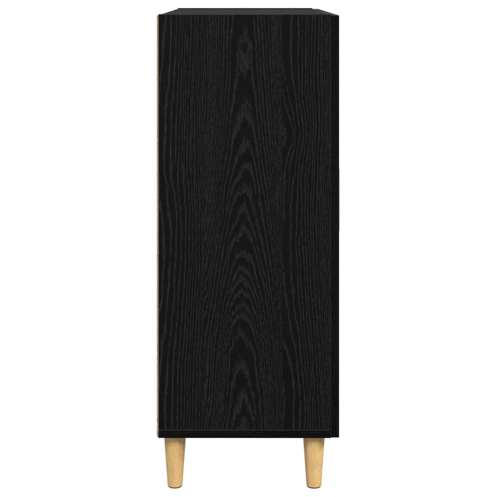 Credenza | Madia | Buffet da pranzo | Armadio da pranzo Rovere nero 34 x 69.5 x 90 cm Legno multistrato