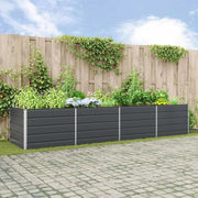 Fioriera Antracite 195 x 100 x 45 cm Acciaio zincato