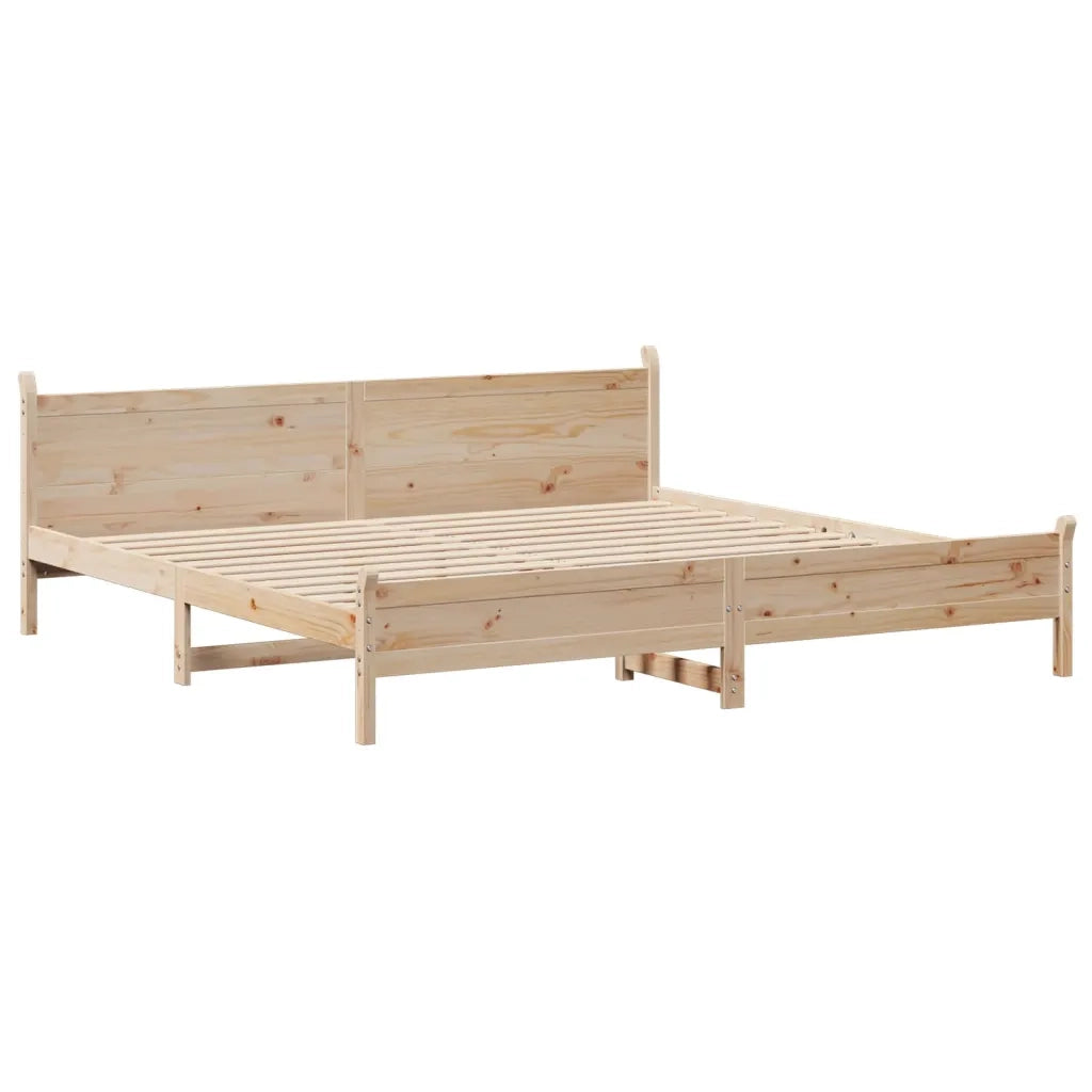 Letto matrimoniale | Letto per adulti | Letto senza Materasso 180x200 cm in Legno Massello di Pino