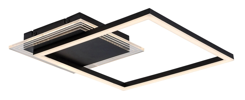 Plafoniera LED quadrata nera 24W 3000K Rabalux Ottavia
