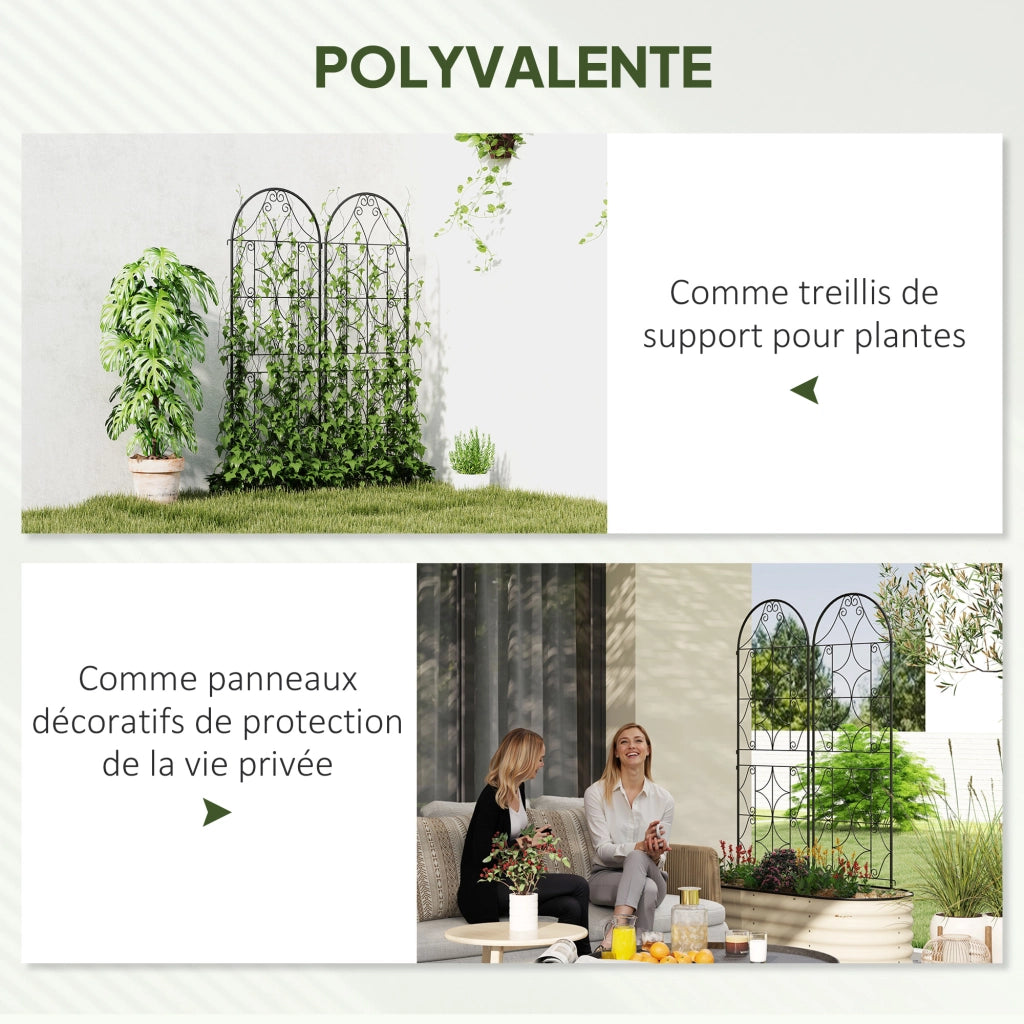 Griglia per piante rampicanti ¨C Zephmum ¨C Nero 50x150 cm