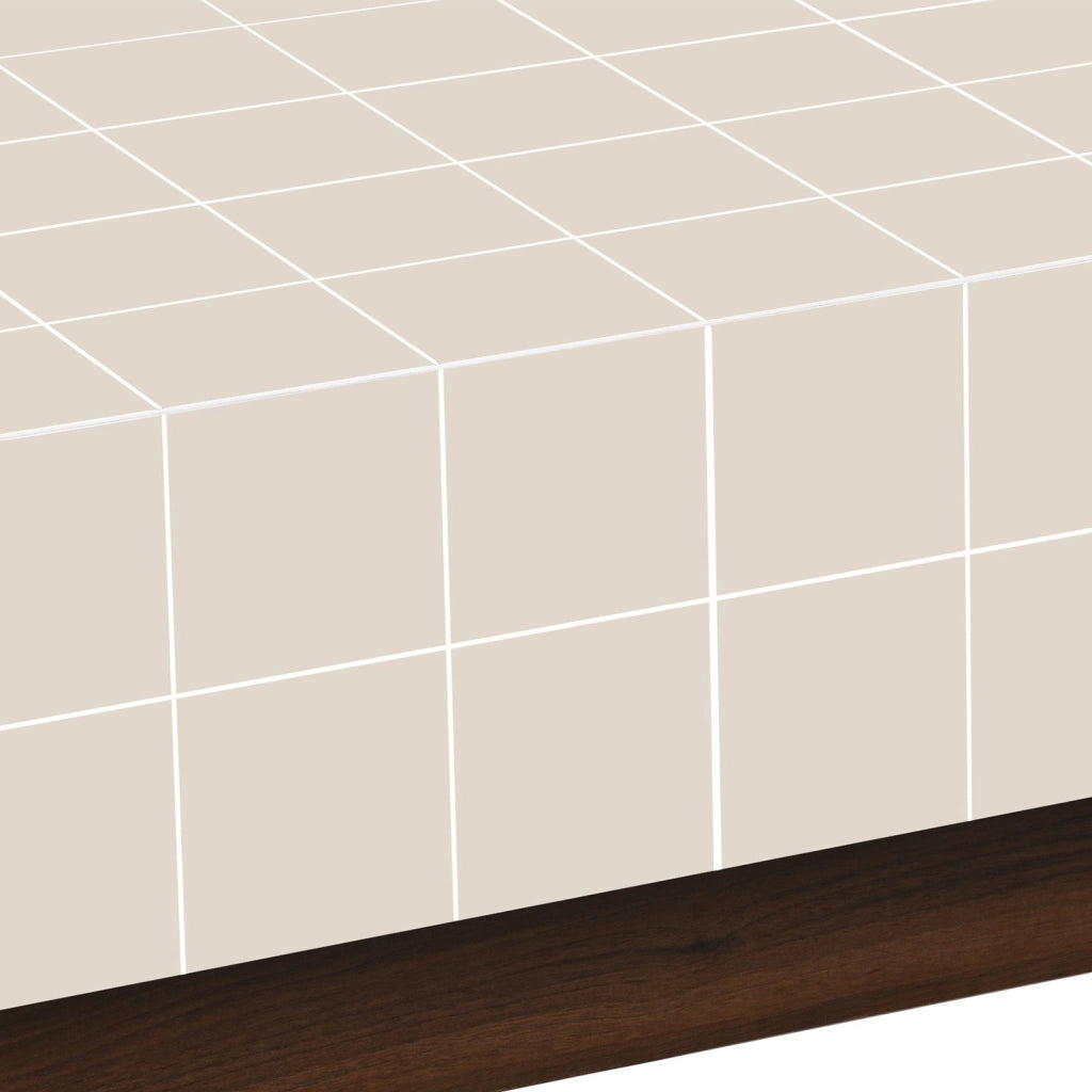 Tavolino da caffè con motivo a piastrelle effetto ceramica opaca,