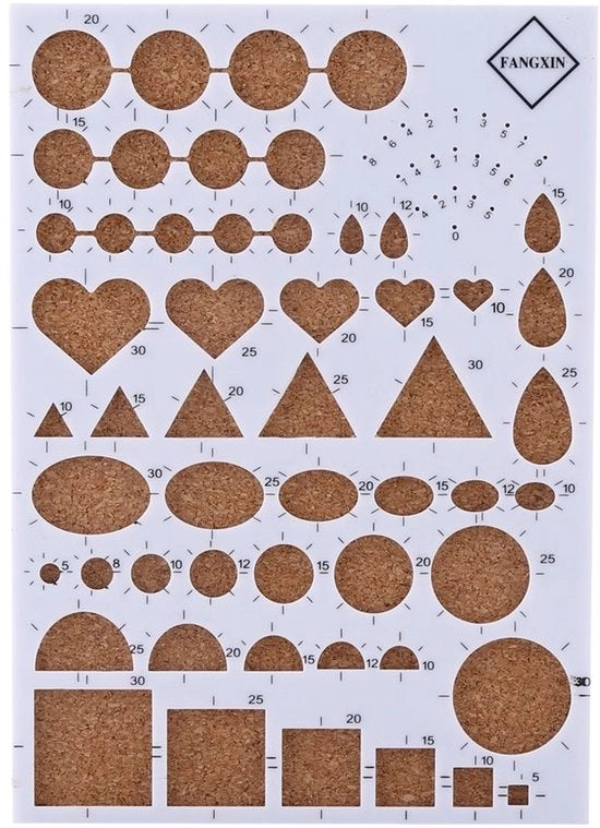 Set di Quilling - 1 Piattaforma di Sfoglia - 1 Pinza - 40 Aghi - Filo per Foro - Materiale Plastico/Legno