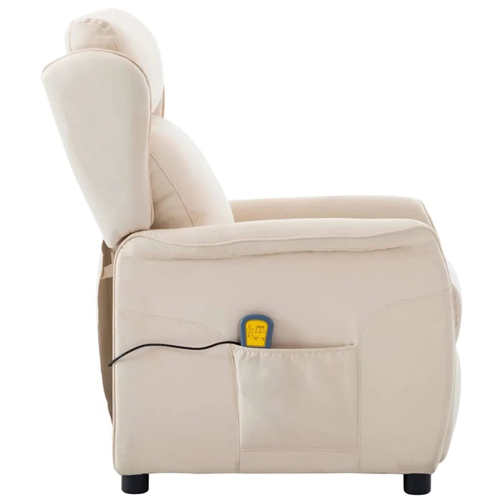 Poltrona | Sedia da massaggio Crema 93.5 x 67.5 x 101.5 cm Tessuto