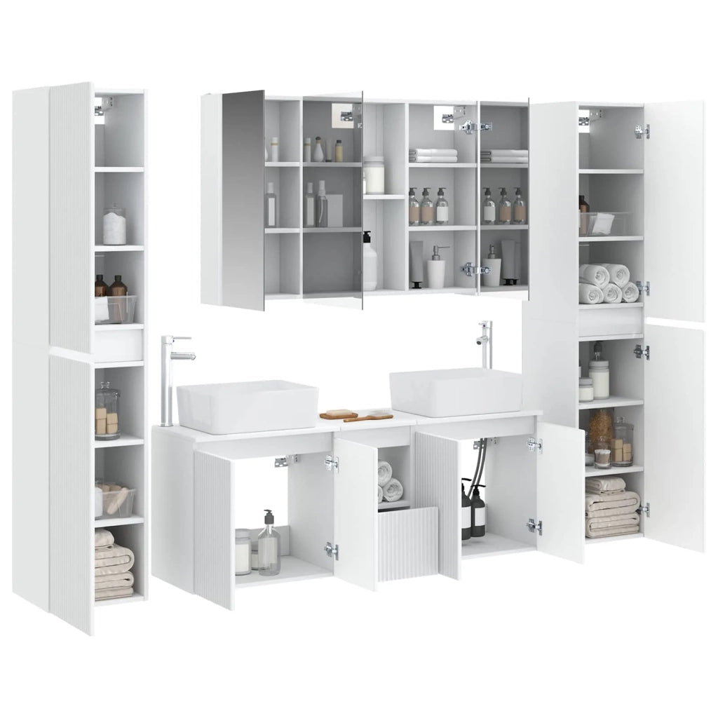 Set di mobili per il bagno 6 pcs Bianco 3407231