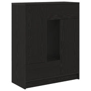 Credenza | Madia | Buffet da pranzo | Armadio da pranzo con Cassetti e Ante Rovere Nero 73x31x90 cm