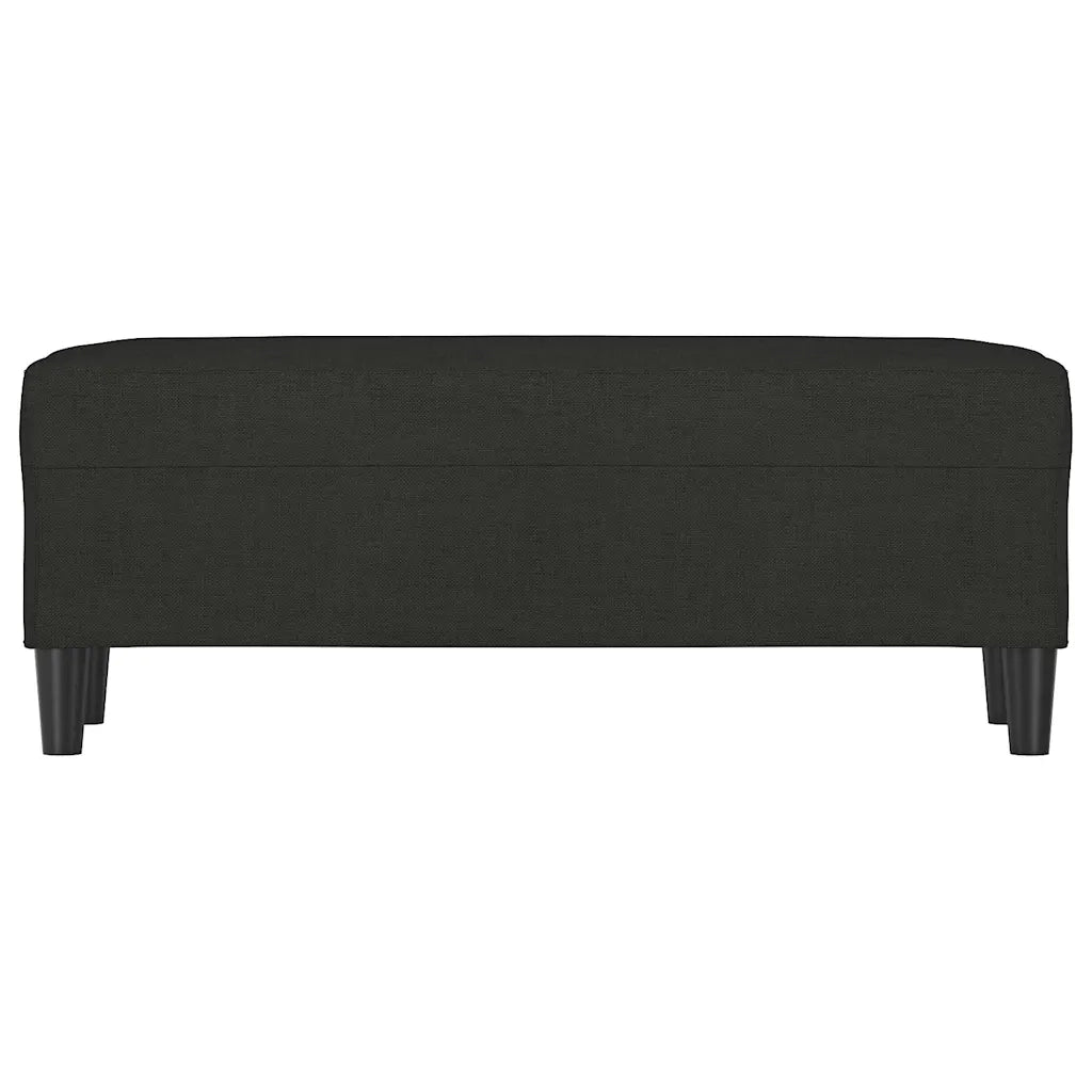 Panca-Sgabello Nera 100x35x41 cm in Tessuto 405252