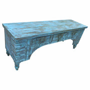 Mobile basso artigianale in legno 165-175x45x57h cm