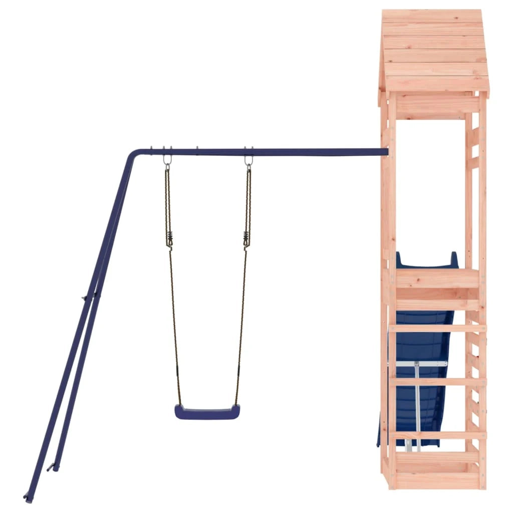 Area giochi all'aperto con altalene scivolo e robuste strutture per arrampicarsi  giochi da giardino 245 x 362 x 264 cm legno massello di abete Douglas 02_0004684