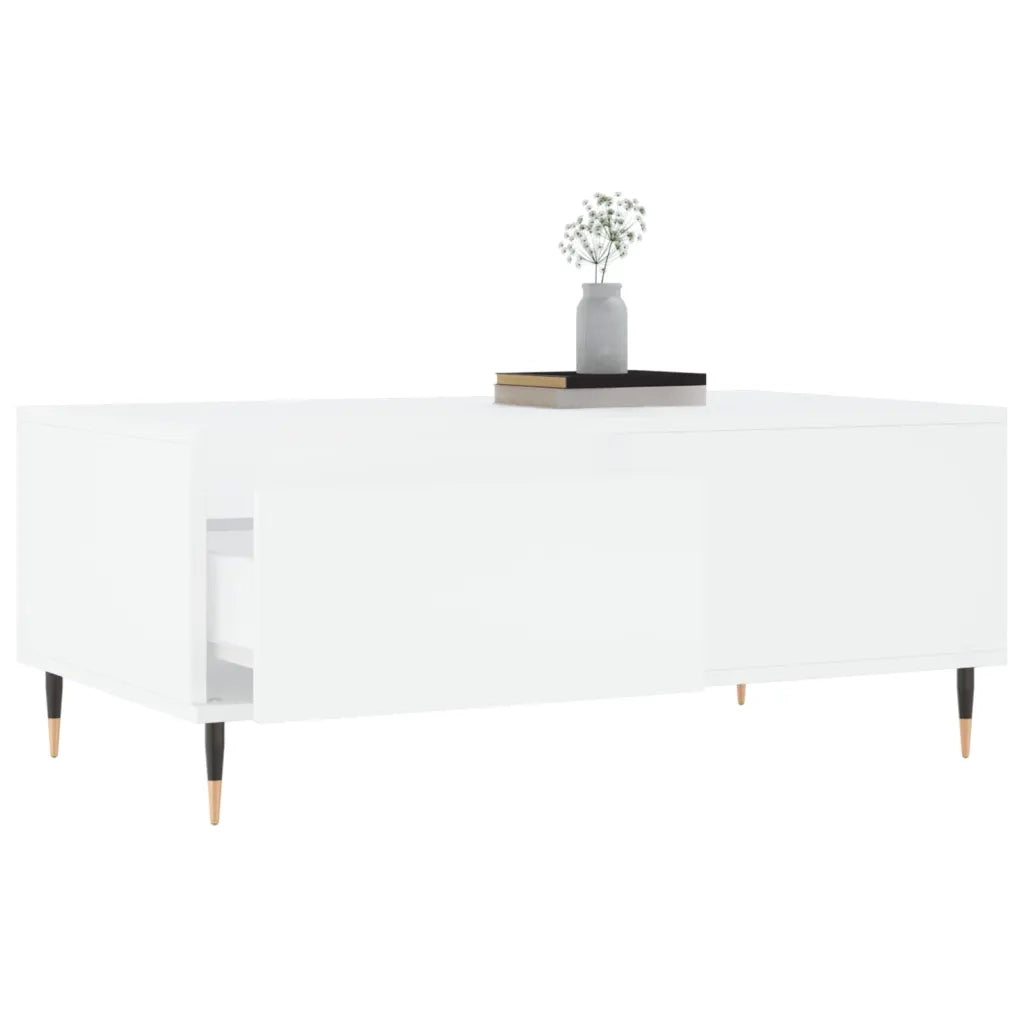 Tavolino da Salotto Bianco 90x50x36,5 cm in Legno Multistratocod mxl 103544