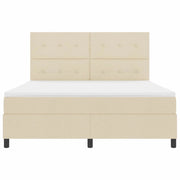 Letto a molle con materasso con led Crema 180 x 200 cm Tessuto 3342891