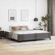 vidaXL Letto con materasso Grigio 200 x 200 cm Pelle sintetica