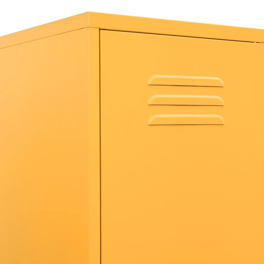 Armadio Giallo Senape 35x46x180 cm in Acciaio 336254