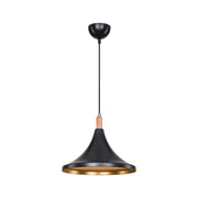 Lampada a sospensione Kano nero oro ASZ1564