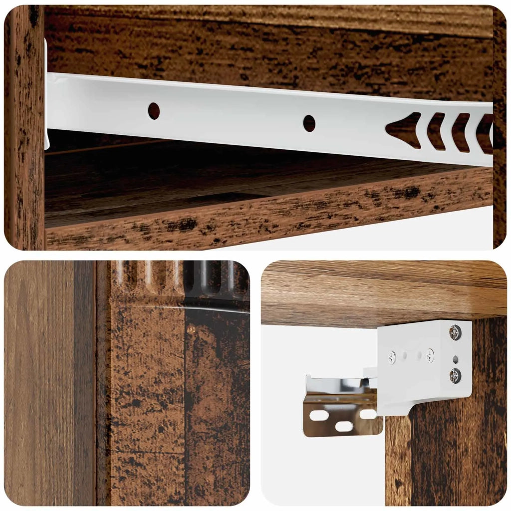 Tavolino da Parete Laterale Legno antico 87,5 x 34,5 x 17 cm 899013