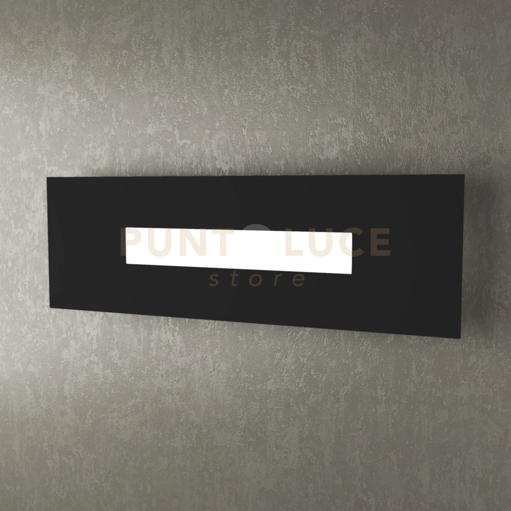 WALLY APPLIQUE-PLAFONIERA 50 CM. 1 LUCE NERO 1138-50-NE
