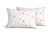Coppia Federe Cuscino Letto Double Face 100% Cotone Disegno Primavera GI - Federe - Rosa