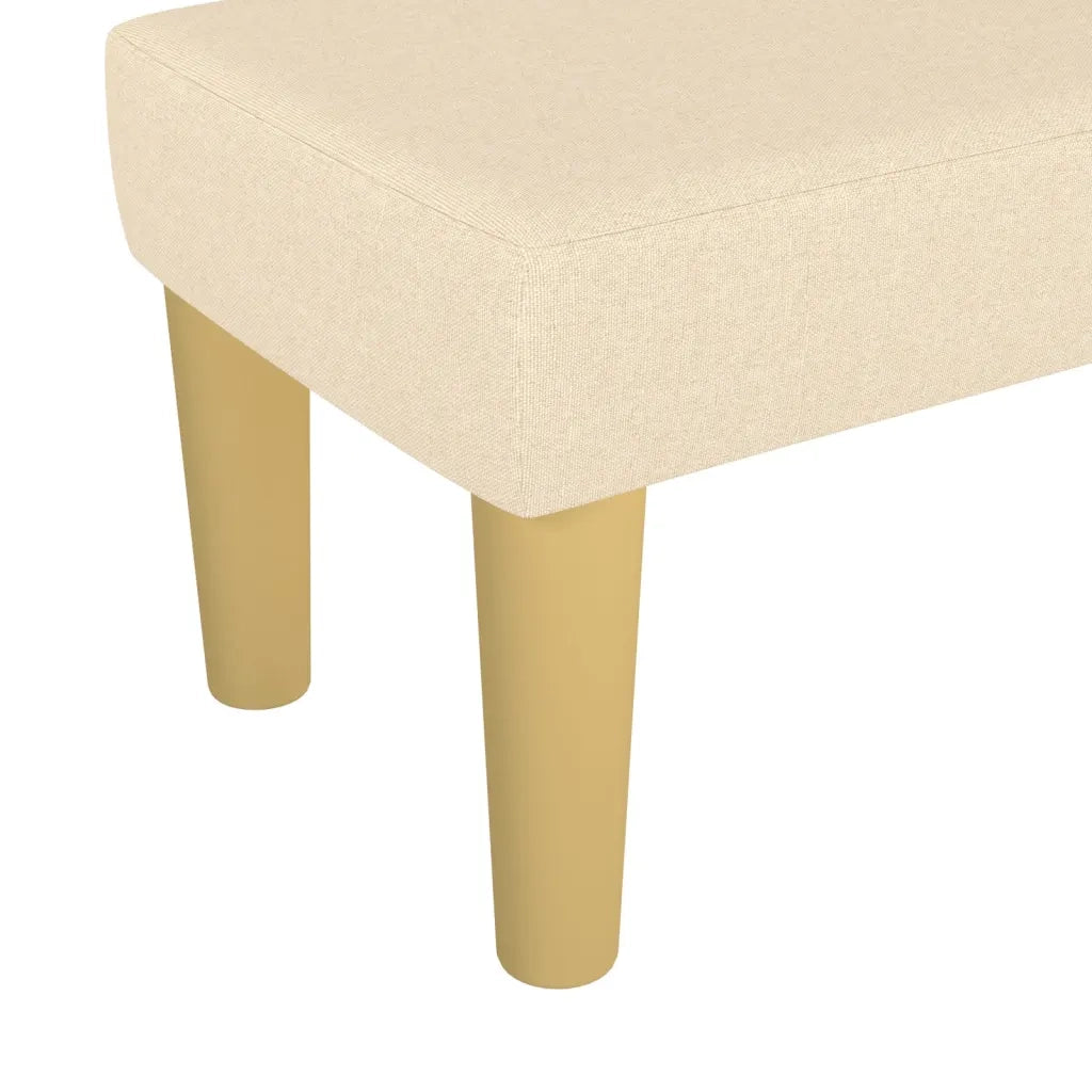 Panca-Sgabello-Poggiapiedi Crema 70x30x30 cm in Tessuto 162832