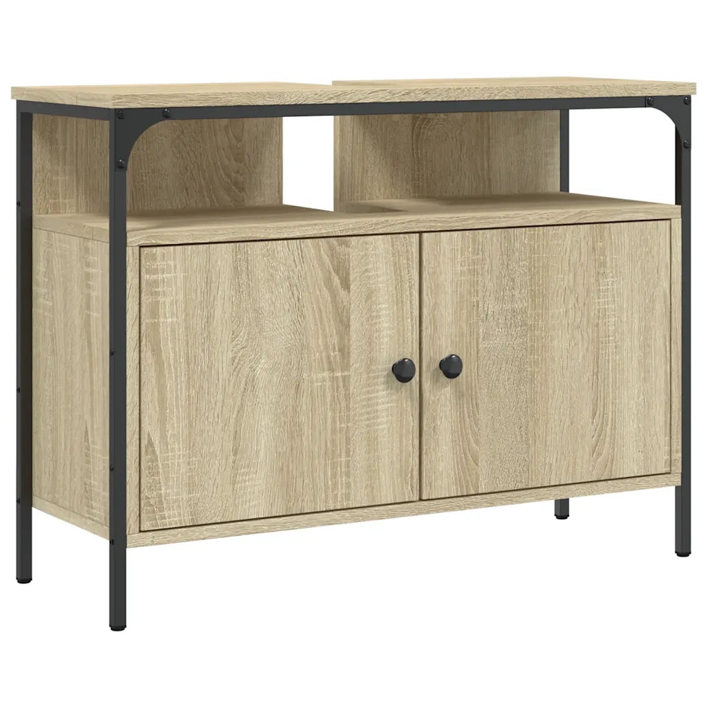Mobile Lavabo Bagno Rovere Sonoma 80x30x60 cm Legno Multistrato 842442