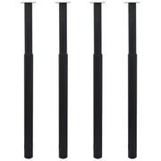 Gambe Telescopiche per Tavolo 4 pz Nero 710-1100 mm