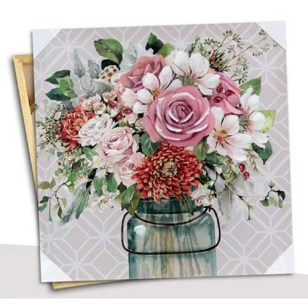 Trade Shop - Quadro Quadretto Decorativo 60x60x2,5cm Tela Su Legno Deluxe 2 Decori Ass 832000 -