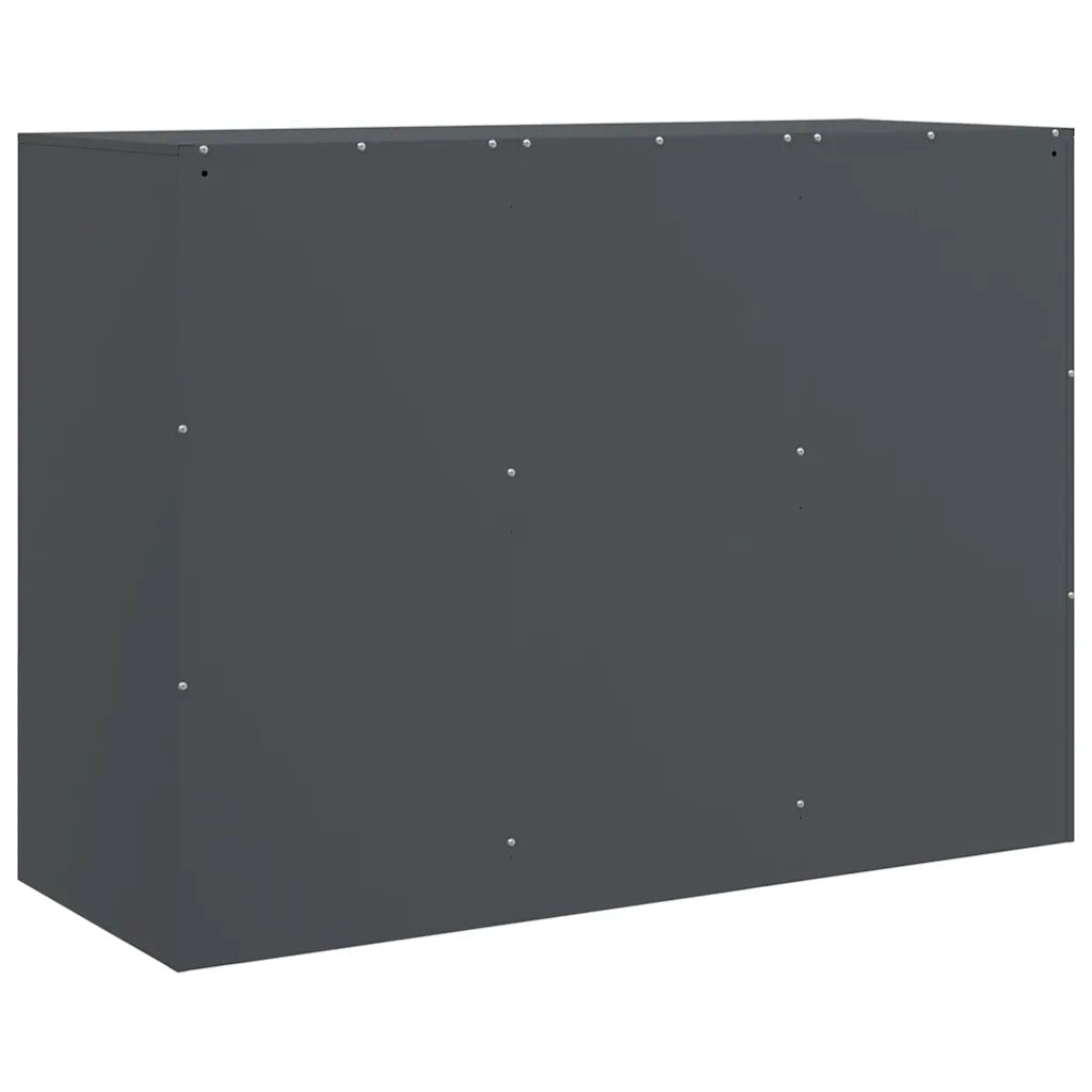 Credenza | Madia | Buffet da pranzo | Armadio da pranzo Antracite 99x39x73 cm in Acciaio