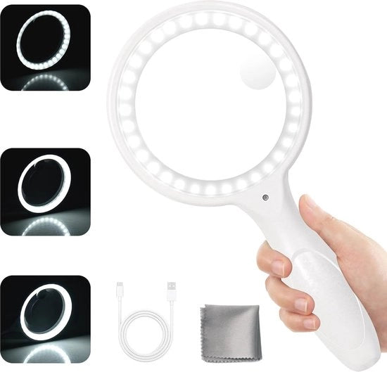 Verglassio LED con Ampiamento Luce - 30x Ampliamento per Seniores
