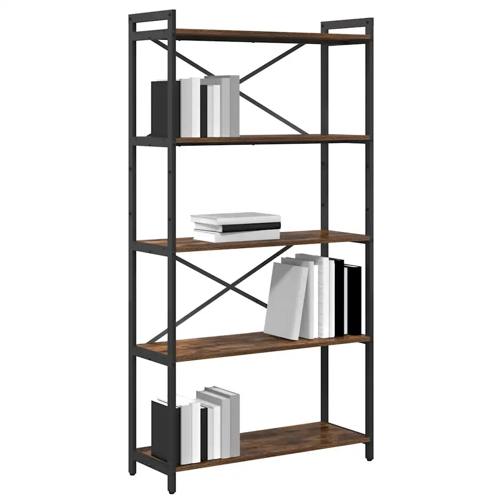vidaXL Libreria Rovere fumo 80 x 30 x 153 cm Legno multistrato