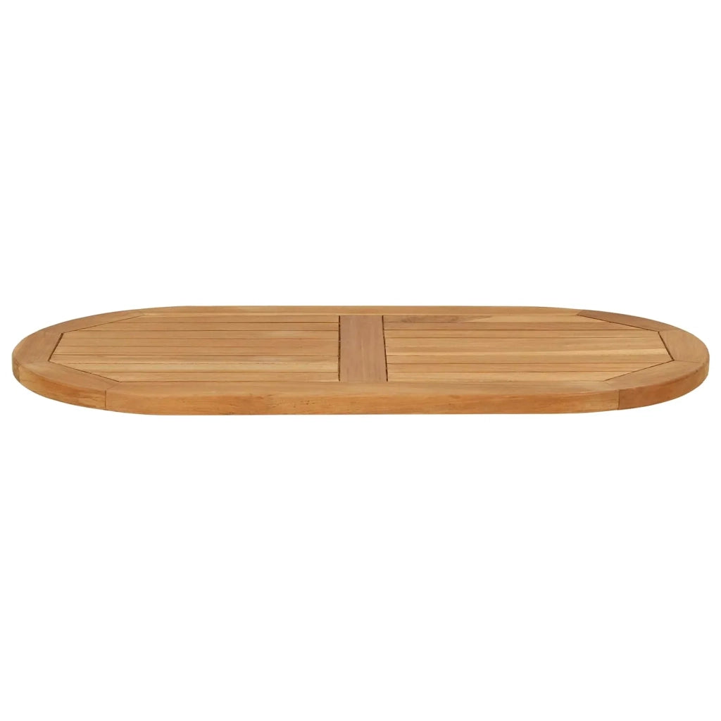 Piano del tavolo 80 x 40 x 2,5 cm Ovale Legno di teak solido 42033170