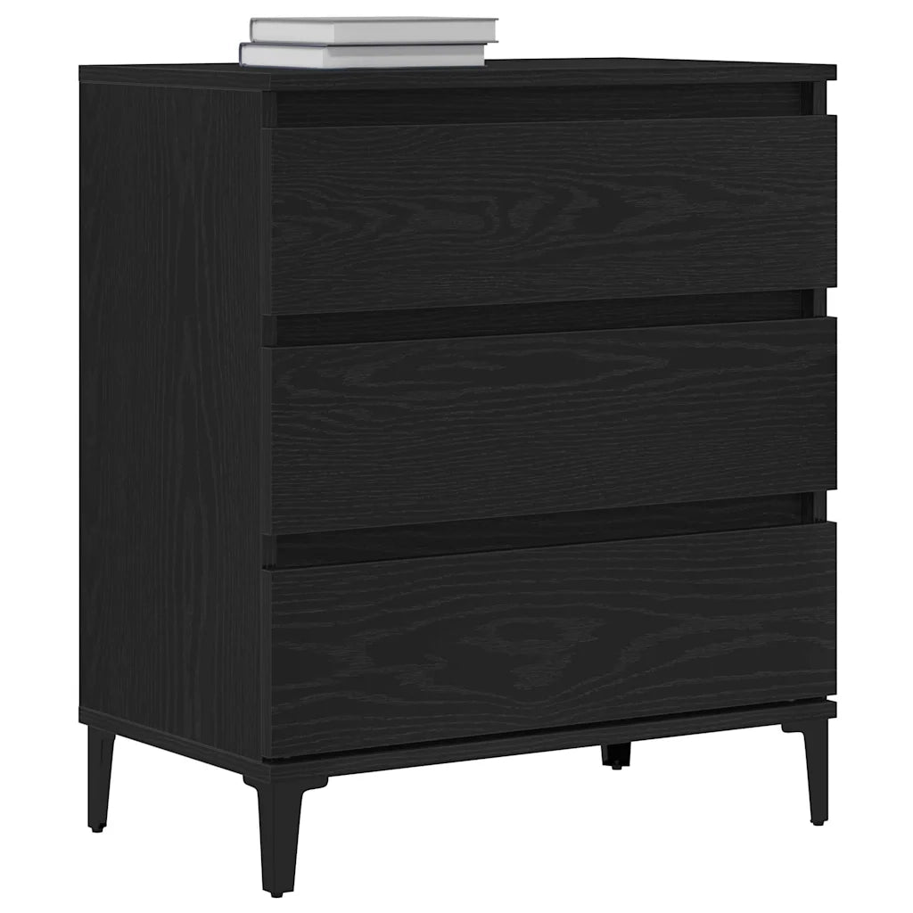 Credenza Rovere Nero 60 x 35 x 70 cm Legno multistrato 862596