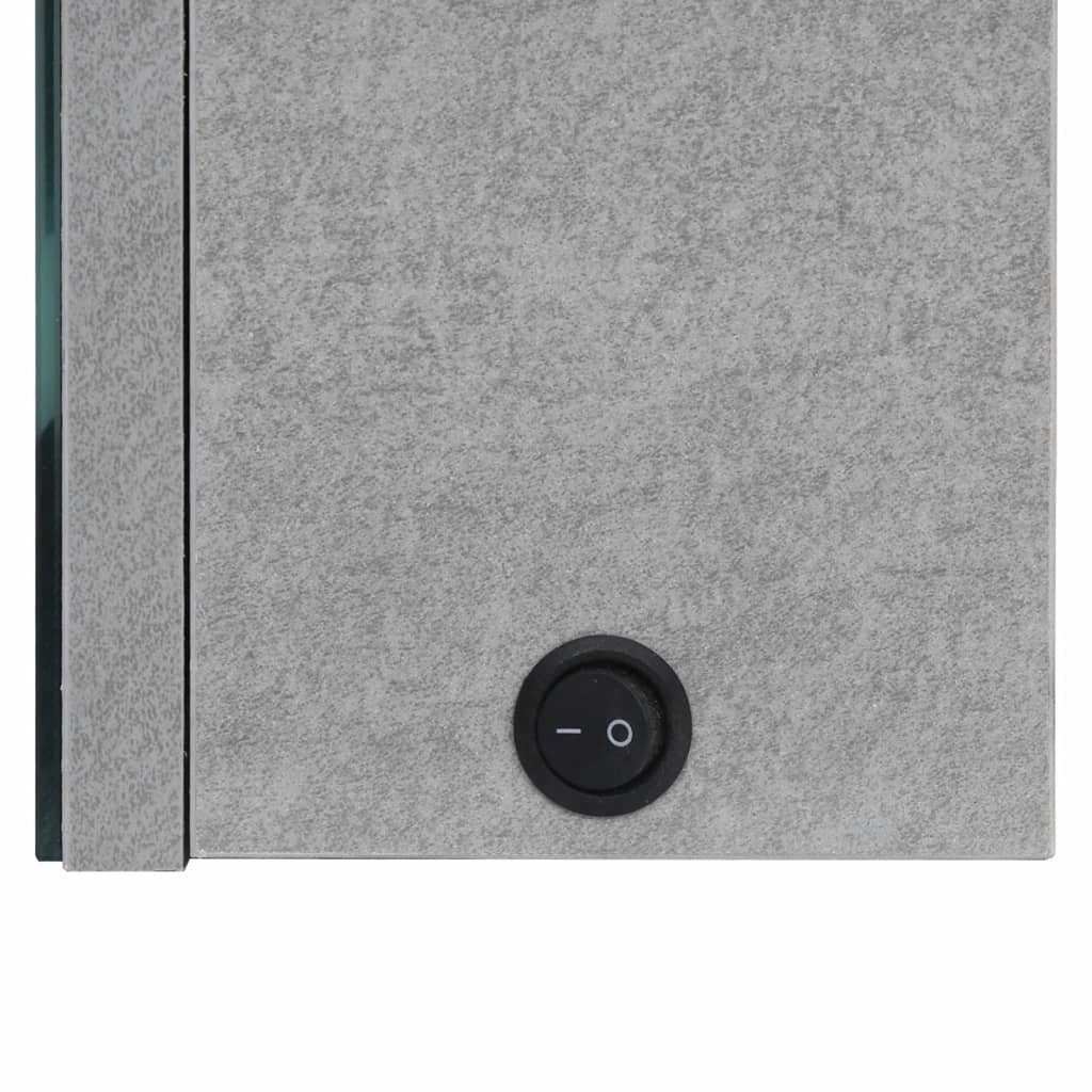 Mobile da bagno con specchio LED 62 x 14 x 60 cm MDF grigio 02_0006606