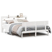 Letto matrimoniale | Letto per adulti | Letto senza Materasso Bianco 140x190 cm Legno Massello di Pino