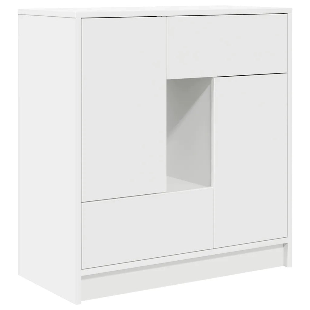 Credenza con Cassetti e Ante Bianco 70,5x34x74,5 cm 861841