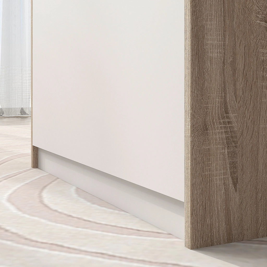 Cassettiera Moderna in Legno con Schienale e Vano Contenitore ¨C zephmum ¨C 62.4x40x51.5cm, Bianco